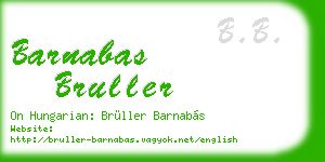 barnabas bruller business card
