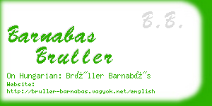 barnabas bruller business card